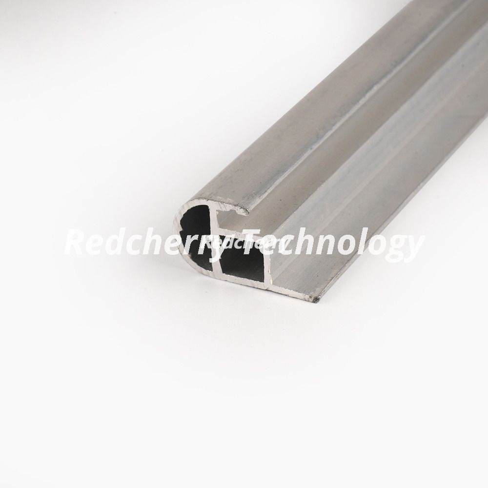 Semi-circular hollow aluminum guide rail profile for custom industrial sliding track systems