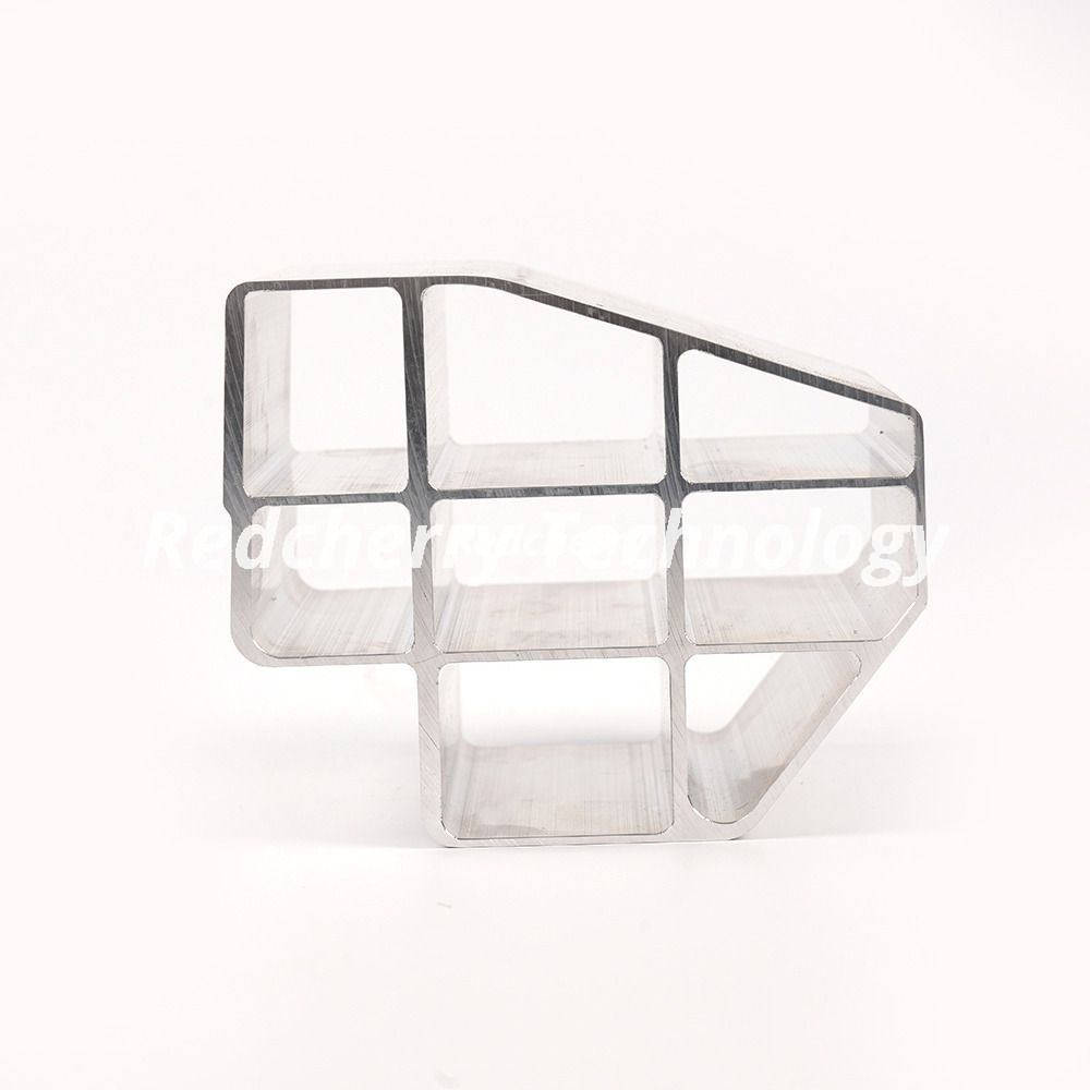 Heart-shaped anodized aluminum extrusion profile with 8 precision holes