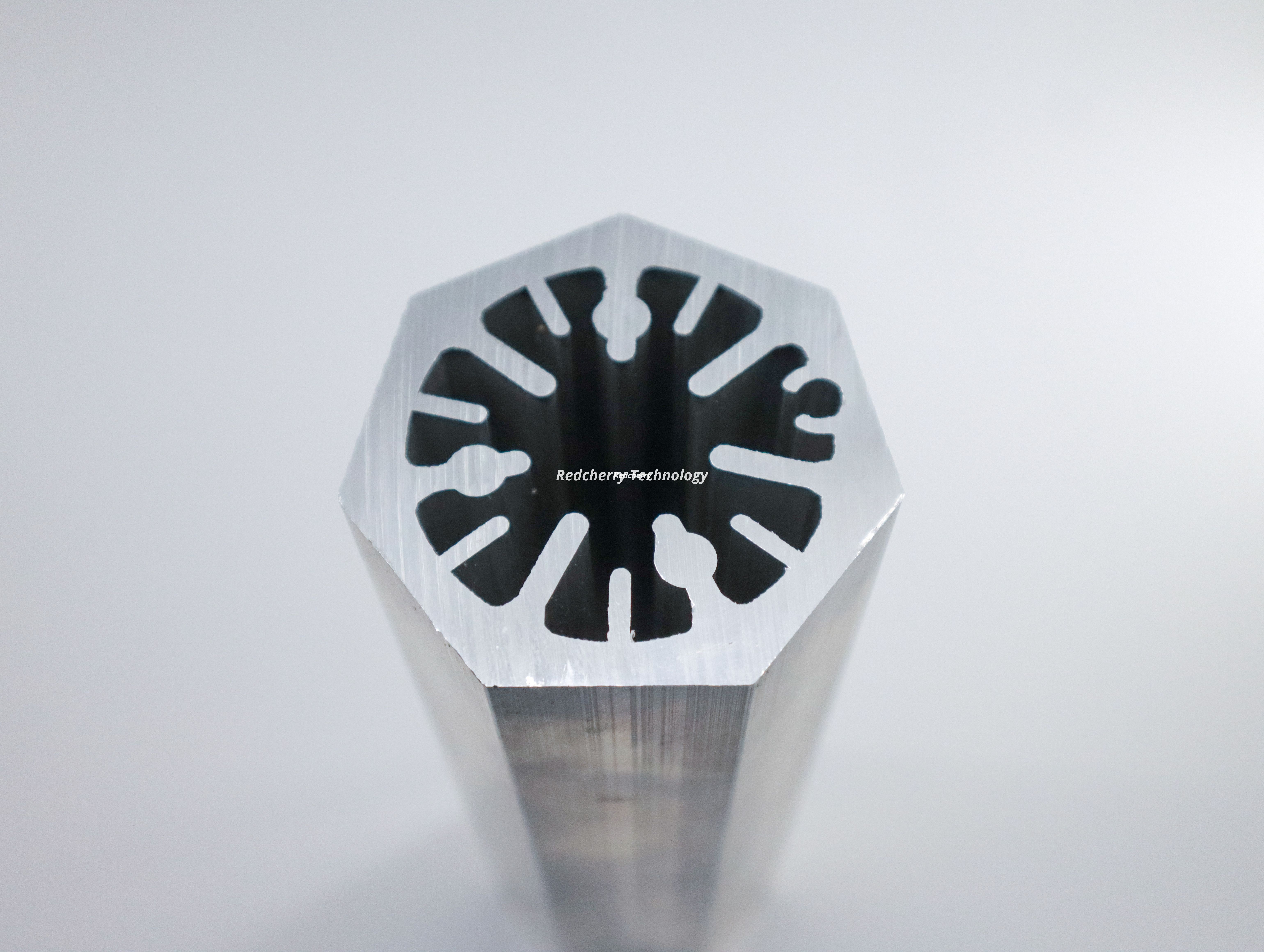 Hexagonal Multi-Slot Custom Aluminum Extrusion Profile (6063/6061 T6) for Industrial Framing