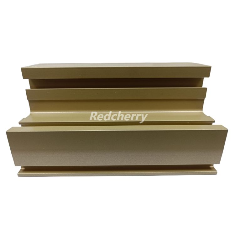 Custom anodized gold aluminum elevator panels crafted from premium industrial aluminum profile for luxury interior design.