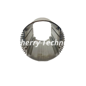 Curved Extruded Aluminum Heat Sink Profile with External Cooling Fins