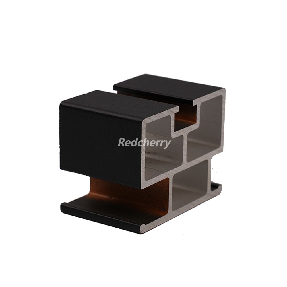 6000 series black anodized aluminum square tube with smooth matte finish for structural and decorative use
